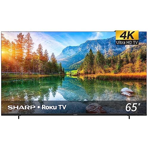 Imagen frontal de Sharp 4K Smart LED TV de 65" - Roku TV con WiFi 4TC65DL7UR