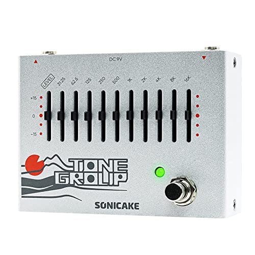 Imagen frontal de SONICAKE EQ Ecualizador de efectos de guitarra pedal tono grupo 10 bandas