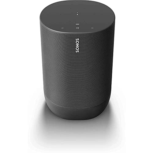 Imagen frontal de Sonos Move – Bocina inalámbrica e inteligente con batería recargable, Wi-Fi y Bluetooth con Amazon Alexa y Asistente de Google (Color Negro)