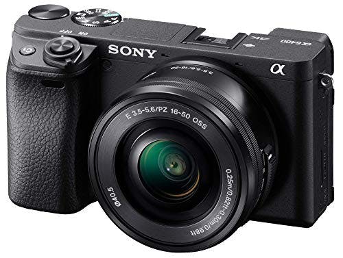 Imagen frontal de Sony - Cámara Sin Espejo Alpha A6400: Cámara Digital Compacta Aps-C Con Objetivo Intercambiable Con Enfoque Automático Ocular En Tiempo Real, Vídeo 4K, Pantalla Plegable Y Objetivo De 16-50 Mm