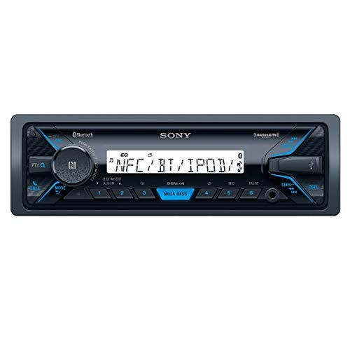 Imagen frontal de Sony DSXM55BT - Receptor estéreo Digital Marino con Bluetooth, Listo para SiriusXM, DIN único