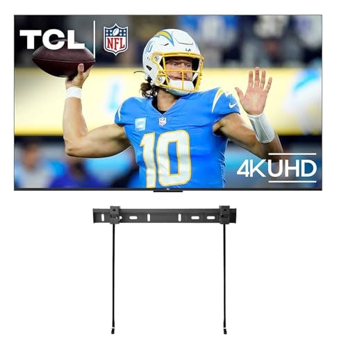 Imagen frontal de TCL Television 4K UHD 55 Pulgadas Class 4K UHD HDR LED Smart Google TV Wi-Fi Bluetooth Chromecast Integrado Funciona con Alexa y Asistente de Google (Sin Bases) + Soporte de Pared 55S470G