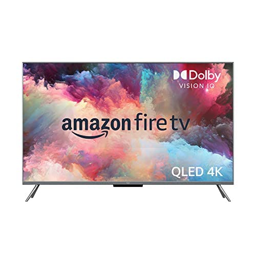 Imagen frontal de Televisión inteligente Amazon Fire TV Serie Omni QLED de 55" en 4K UHD con Dolby Vision IQ, atenuación local y control por voz con Alexa