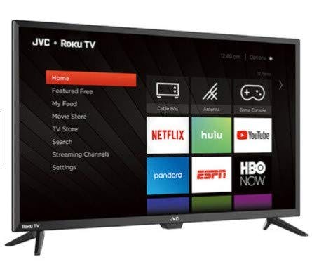 Imagen frontal de Televisor JVC 32pulg , Smart TV, Pantalla LED, UHD, Class HD, HDR, 720p, Youtube, Netflix, Disney + y Muchas Aplicaciones Más, LT-32MAW205 (Reacondicionado)