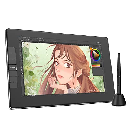 Imagen frontal de VEIKK VK1200V2 Tableta Gráfica con Pantallas 11.6 Pulgadas,Tableta de Dibujo Compatible Windows/Mac/Android/Chrome OS/Linux,para diseño/Pintura/educación en línea