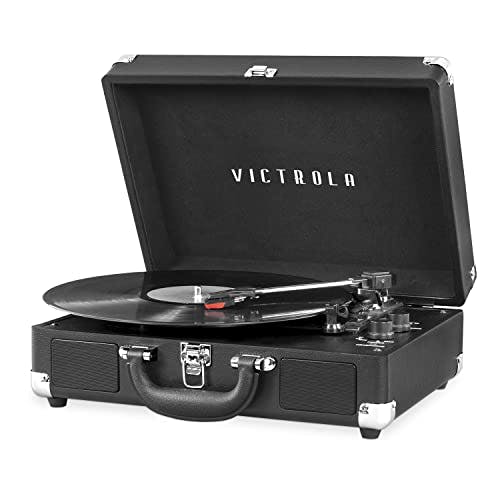 Compara precios Victrola VSC-550BT-BK VSC-550BT-BK Tornamesa Bluetooth Portable Modelo Suitcase Color Negro, Una Talla