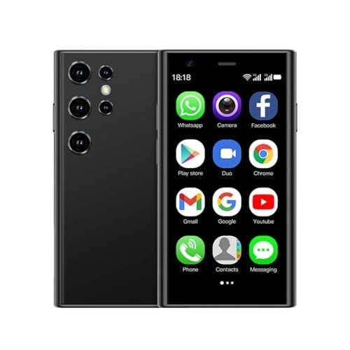 Compara precios Yoidesu S23 Pro 3G Mini Smartphone, Teléfono Celular Súper Pequeño de Cristal 3D de 3 Pulgadas, Dual SIM 2GB RAM 16GB ROM para Android 8.1 Teléfono Móvil Ultradelgado, 1000mAh El (Negro)