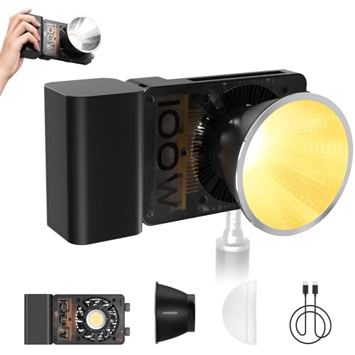 Imagen frontal de ZHIYUN CINEPEER CX100 Lámpara de vídeo LED de 100w, batería incorporada de 450mah, iluminación de Salida Continua de Doble Color COB 2700k - 6500k