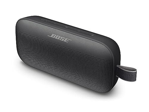 Imagen frontal de Bose SoundLink Flex Altavoz portátil Bluetooth, inalámbrico Impermeable para Viajes al Aire Libre, Color Negro