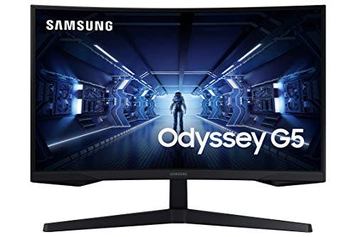Compara precios SAMSUNG Odyssey G5 Series Monitor de Juegos WQHD de 27 Pulgadas (2560 x 1440), 144 Hz, Curvado, 1 ms, HDMI, Puerto de visualización, FreeSync Premium (LC27G55TQWNXZA)