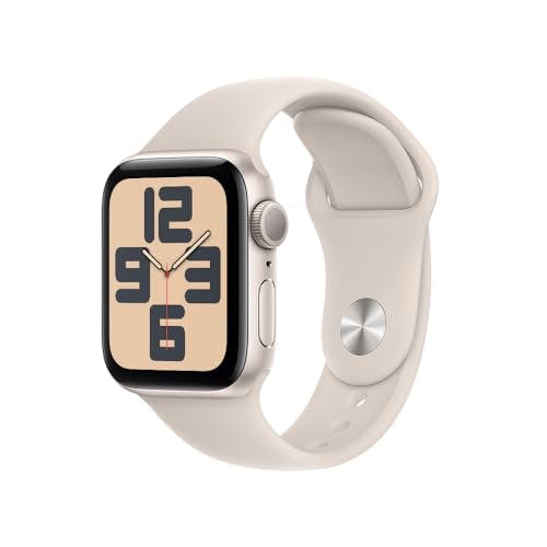 Compara precios Apple Watch SE (2a Gen, 2023) GPS • Caja de Aluminio Blanco Estelar de 40 mm • Correa Deportiva Blanco Estelar - S/M
