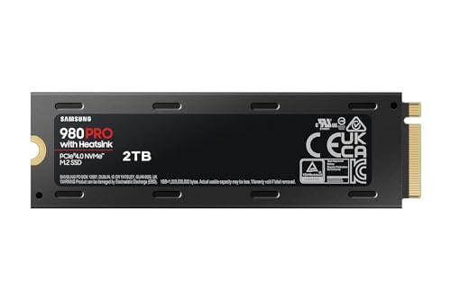 Compara precios SAMSUNG 980 Pro SSD con disipador térmico 2TB PCIe Gen 4 NVMe M.2 Disco Duro Interno de Estado sólido, Control de Calor, Velocidad máxima, Compatible con PS5, MZ-V8P1T0CW