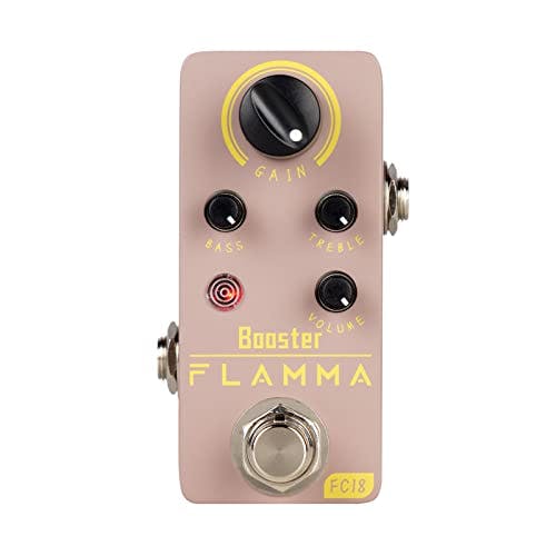Compara precios FLAMMA FC18 - Pedal de refuerzo para guitarra eléctrica y bajo, tamaño compacto, True Bypass