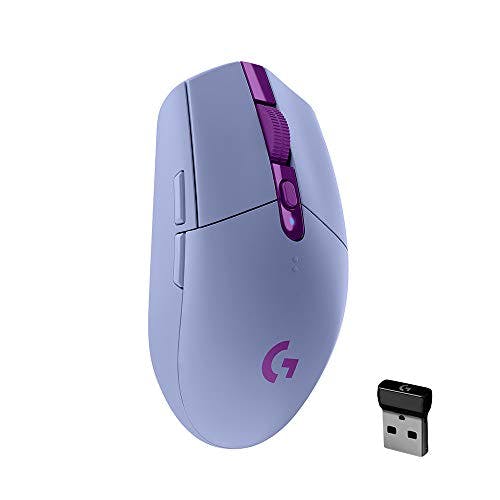 Compara precios Logitech G305 LIGHTSPEED Mouse Gaming Inalámbrico, Sensor HERO 12K, 12,000 DPI, Batería de 250h, 6 Botones Programables, Memoría Integrada, PC/Mac - Lila