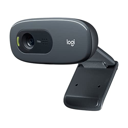 Logitech C270 Webcam HD, 720p/30fps, Negra