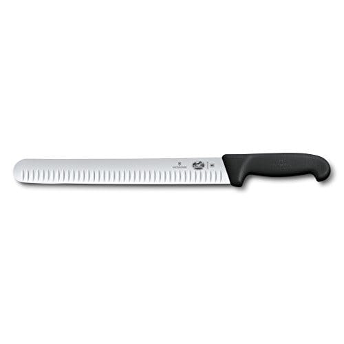 Compara precios Victorinox Fibrox Pro - Cuchillo de cortar, 30.5 cm Granton, Negro, 12" Slicing, 1