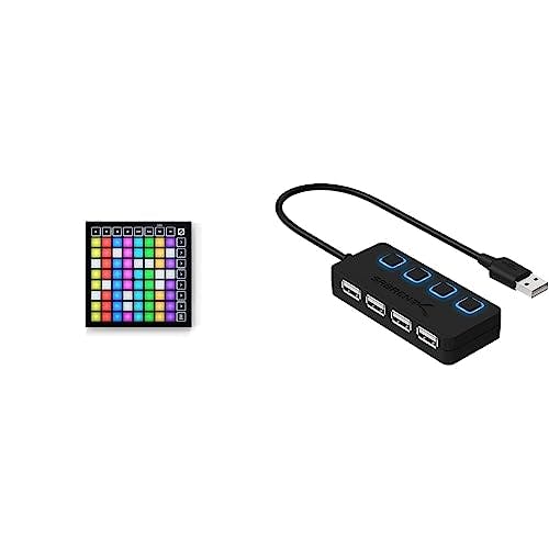 Compara precios Novation Launchpad X - Controlador de grid para Ableton Live, Launchpad Mini[Mk3] + Sabrent HUB USB 2.0 4 Puertos con SWITCHES