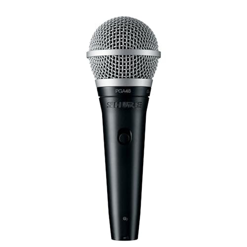 Shure PGA48-LC Cardioid Micrófono Vocal dinámico sin Cable, No Cable, Negro