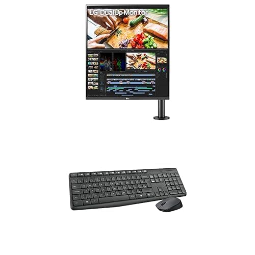 Compara precios LG 28MQ780-B Monitor DualUp Ergo + Logitech MK235 Combo Teclado y Mouse