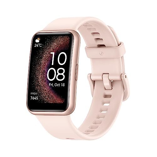Compara precios Huawei Watch Fit Special Edition (GPS), Pantalla AMOLED 1.64，Larga Duración de 9 dias, SMS/Whatsapp de Respuesta rápida，Rosa