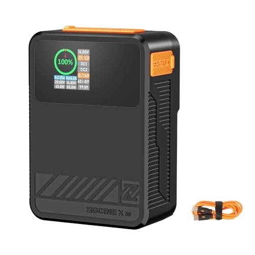 Compara precios EACHSHOT ZGCINE X50 V-Mount Battery,Soporta Cargador rápido USB-C PD de 45W,52Wh/14,8V Pantalla IPS de 1,3 Pulgadas para fotografía con cámara.