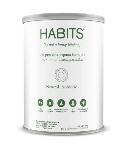 Compara precios HABITS BY NFK - Proteína Vegana en Polvo - 24.1 g de Proteína Vegetal Por Porción - KETO Friendly, Libre de Gluten, Sin Azúcares Añadidos, Fuente de BCAAs, No GMO - 16 Porciones Sabor Natural - HAB-N01 - 488 g