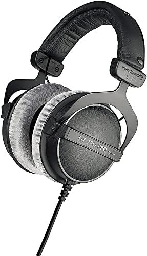 beyerdynamic DT 770 Pro Studio - Auriculares de diadema cerrados, diseño profesional para grabación y monitoreo (80 Ohm, gris) (reacondicionado)