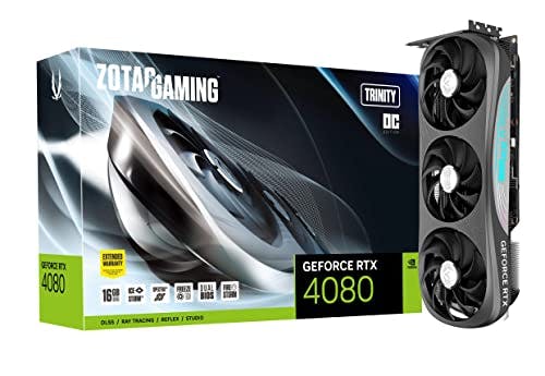 Compara precios Zotac Gaming GeForce RTX 4080 16GB Trinity OC GDDR6X 256-bit 22.4 Gbps PCIE 4.0 Tarjeta gráfica, IceStorm 2.0 Advanced Cooling, Spectra 2.0 RGB Lighting, ZT-D40810J-10P