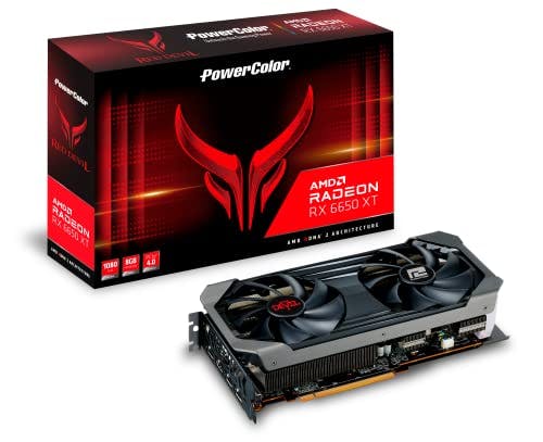 Compara precios PowerColor Red Devil AMD Radeon RX 6650 XT Tarjeta gráfica con Memoria GDDR6 de 8 GB