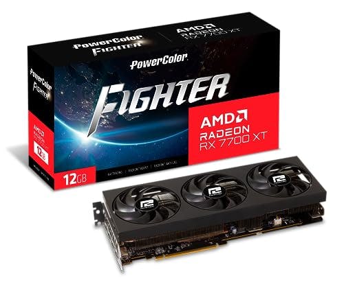 Compara precios PowerColor Fighter AMD Radeon RX 7700 XT Tarjeta gráfica GDDR6 de 12 GB