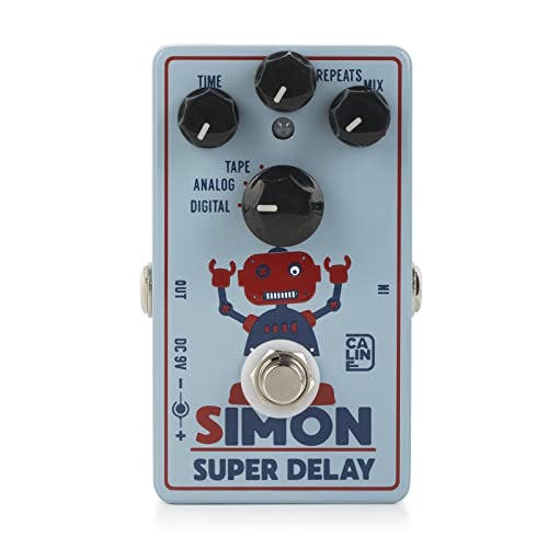 Caline CP-513 Simon Super Delay Pedal de efecto guitarra con opciones digitales, analógicas y de cinta