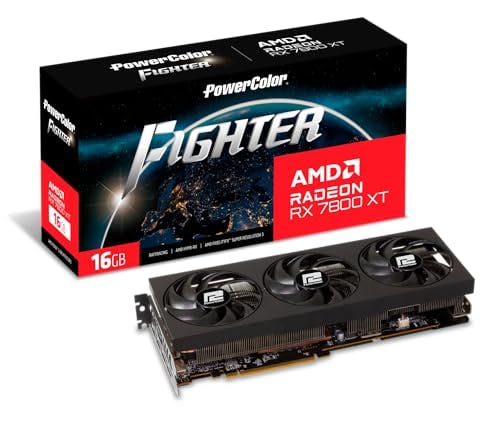 Compara precios PowerColor Fighter AMD Radeon RX 7800 XT Tarjeta gráfica GDDR6 de 16 GB
