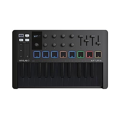 MiniLab 3 Deep Black, Arturia Controlador MIDI 25 teclas Plug and Play