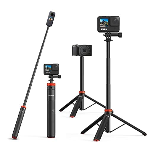 Compara precios UURig Trípode Extensible para GoPro MAX Hero 10 9 8 7 6 5 4, dji Osmo Action, Insta 360 One R y More Action Camera (50.7 Pulgadas), TP-03