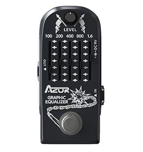 AZOR - Pedal de efectos de guitarra ecualizador de 5 bandas para guitarra True Bypass AP-322