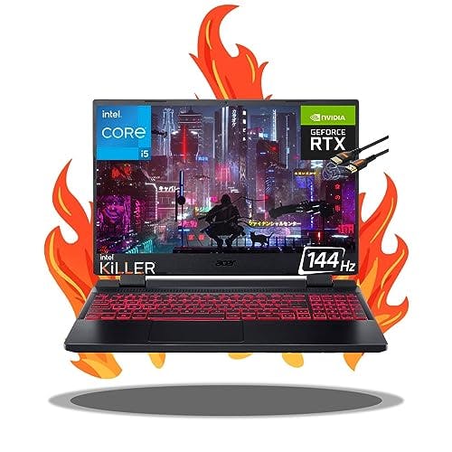 Acer Nitro 5 Laptop para juegos | Intel Core i5-12500H (>11800H) | GPU para portátil NVIDIA GeForce RTX 3050 Ti | visualización IPS FHD de 15.6 pulgadas | Killer Wi-Fi 6 | Teclado retroiluminado con HDMI (32 GB RAM | SSD PCIe de 2 TB)