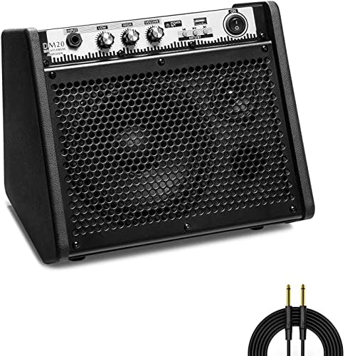 Compara precios Coolmusic DM20 Bluetooth Amplificador de Monitor Personal Amplificador de Tambor eléctrico Altavoz, Teclado y Altavoz de Guitarra acústica