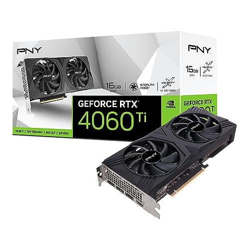 Compara precios PNY GeForce RTX™ 4060 Ti Tarjeta gráfica Verto de Doble Ventilador DLSS 3 de 16 GB