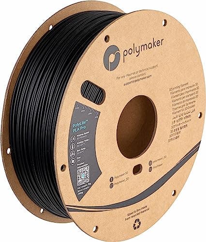 Compara precios Polymaker PLA PRO Filamento negro, potente filamento de impresora 3D de 1,75 mm de 1 kg – PolyLite PLA filamento PRO resistente y de alta rigidez impresión 3D