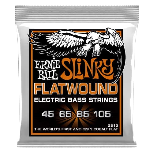 Compara precios Ernie Ball Hybrid Slinky Flatwound - Cuerdas para bajo eléctrico, entorchado plano, calibre 45-105