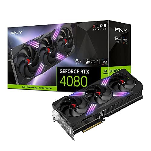 PNY GeForce RTX™ 4080 16GB XLR8 Gaming Verto Epic-X RGB™ Triple Fan Tarjeta gráfica DLSS 3