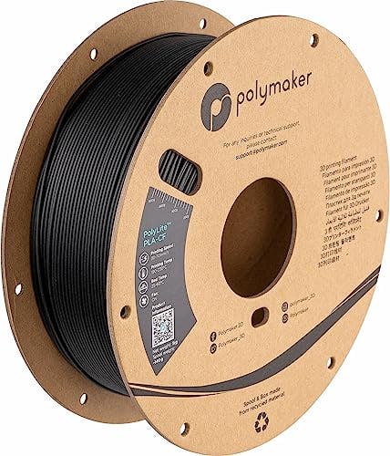Compara precios Polymaker Filamento PLA de fibra de carbono de 1.75 mm, filamento de impresora 3D PLA reforzado con fibra de carbono fuerte de 1 kg, filamento de impresora 3D PolyLite de fibra de carbono PLA fuerte y fácil de imprimir y mate PLA-CF