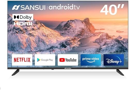 SANSUI Android TV Google Assistant, Control de Voz (40" WiFi HD)