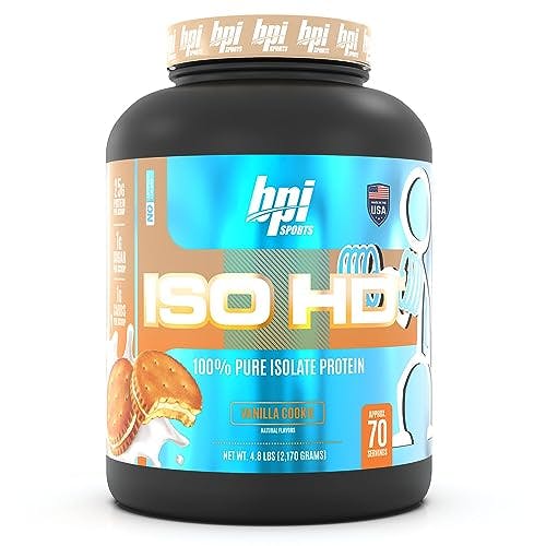 Compara precios BPI Sports | ISO-HD | 100% Pure Whey Isolate Protein Powder | 25 g de Proteína por Servicio | Sin Gluten | Sabor Vanilla Cookie | 4.8 lb 70 Servicios | Nueva Presentación