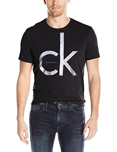 Fotografía de Calvin Klein Jeans Men's Short Sleeve Ck Foil Outline ...